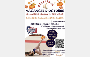🤸‍♀ Récréagym – Vacances d’Octobre 🎃
