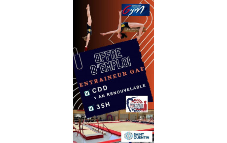🏅 OFFRE D’EMPLOI - SAINT-QUENTIN GYMNASTIQUE 🏅